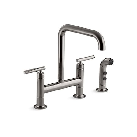 Kohler Purist Deck-Mount Bridge Fct, W/Spray 7548-4-TT